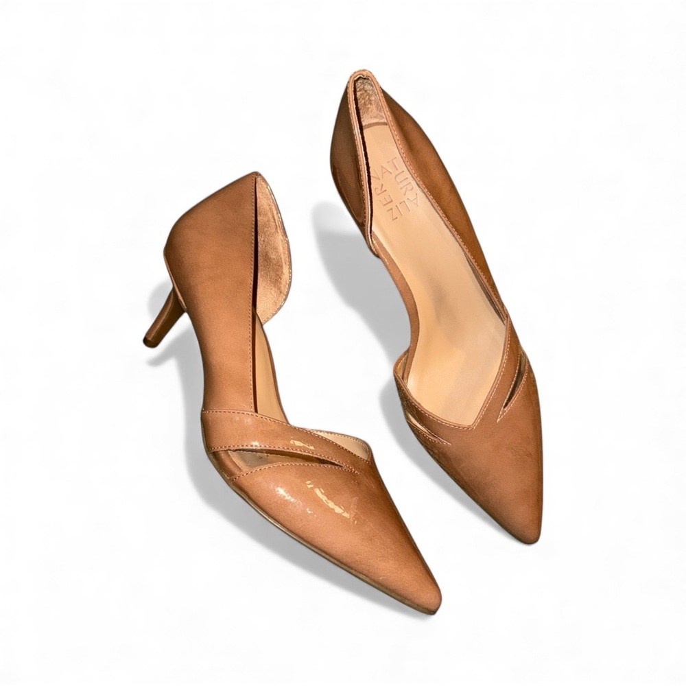 Naturalizer Tan Pointed-Toe D'Orsay Heels